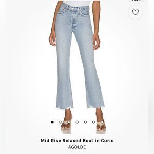 Agolde Mid Rise Straight Leg Boot Cut Jeans Size 28 Organic Cotton